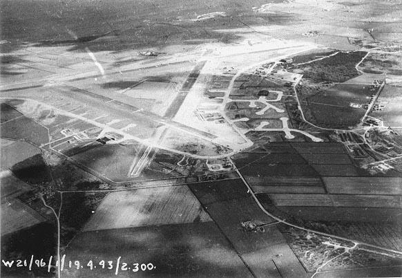 Aerial view of RAF Banff airfield 1943 - 1945