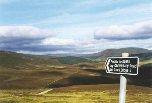 view of the terrain traversed by the military road 